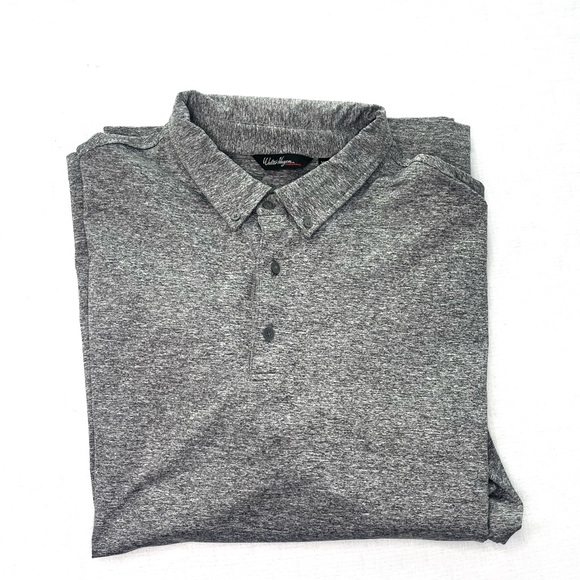 Walter Hagen Gray Heather Golf Essentials Long Sleeve Polo XXL Big & Tall - Picture 1 of 8